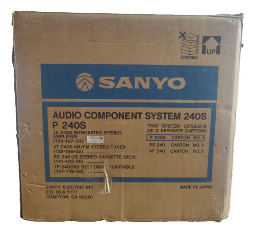 Torre Sanyo Componente De Sonido  Vintage Para Hogar P240 S