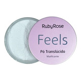 Base De Maquiagem Em Pó Ruby Rose Feels 638484 Po Translúcido Matificante Feels - Hb7224 - Rubyrose