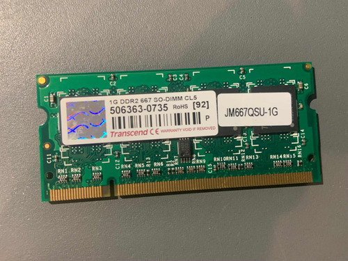 Memoria Ram Sodimm Ddr2 1gb 667mhz Transcend