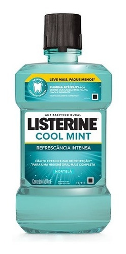 Enxaguatório Bucal Listerine Cool Mint Hortelã 500 Ml