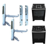 Kit Dobradiças + Guias Fogão Atlas Utop 5 Bc Mesa Inox Orig