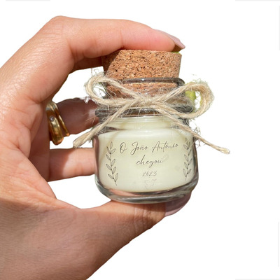 Lembrancinha Mini Vela Aromática Personalizada 25 Unidades