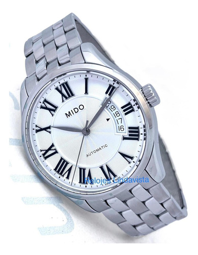 Reloj Mido Belluna Ii Calibre 80 Blanco Acero