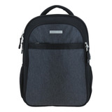 Mochila Grande Chenson Pro Ejecutiva Heri Portalaptop Color Gris Oscuro Diseño De La Tela Liso