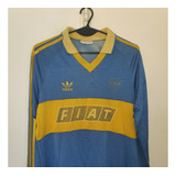Camiseta Boca Juniors adidas Fiat 1990 Talle 2 Manga Larga