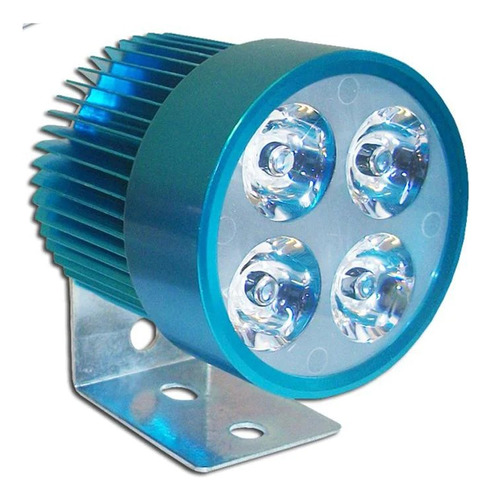 Faro Auxiliar Redondo 4 Hyper Leds Color Azul 4w 8-80v