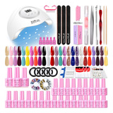 Kit De Esmalte De Gel De Unas De 25 Colores Con Secador De U