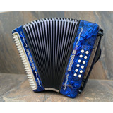 Acordeón Tres Corona Iii Azul- Tonalidad Besas Marca Hohner