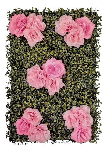 Jardin Vertical Flores Panel Rosas Deco Vidrieras X U) 