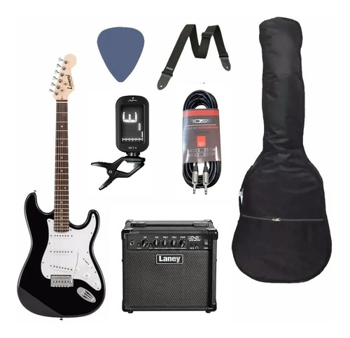 Pack Guitarra Electrica Stratocaster + Amplificador Laney 12