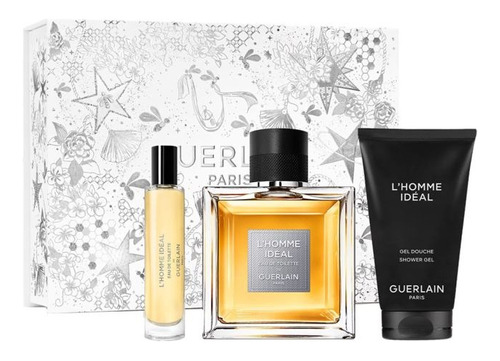 Set Perfume L'homme Ideal Edt 100ml 10ml Shower Gel Guerlain