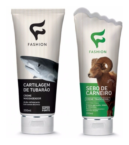 Kit Mix 6 Cartilagem Tubarão + 6 Creme Sebo Carneiro Fashion