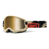 Strata 2 Goggle Kombat - True Gold Mirror Lens Color De La Lente Dorado Talla Unitalla