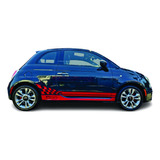 Stickers Fiat 500 Abarth Franjas Laterales Anchas 2 Piezas