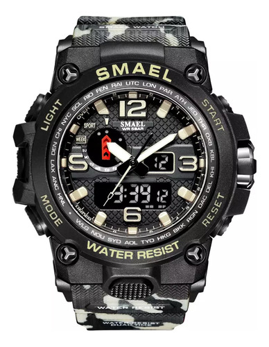 Relógio Smael 1545 Militar Esportivo Digital À Prova D'água