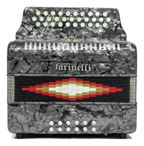 Acordeon Farinelli Fa 31 Botones 12 Bajos Gris 3012fag Msi