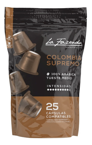 Cápsulas Compat. Con Nespresso Colombia Supremo X 25 Unid.