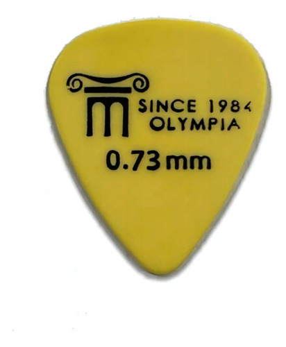 Olympia Tty073 Puas Tortex Teardrop 0.73mm Yellow X3 Color Amarillo Tamaño Fino