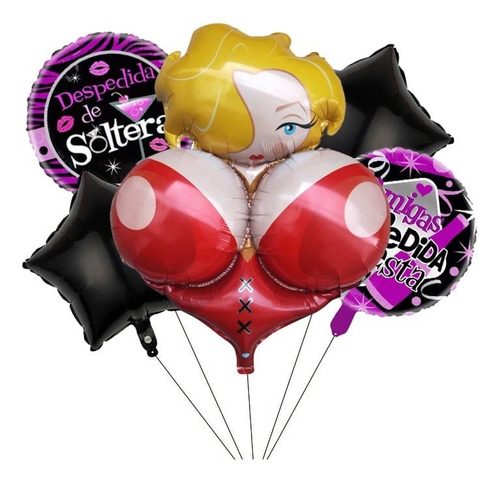 Set De Globos Despedida De Solteras 5pcs Mujer  Fiesta