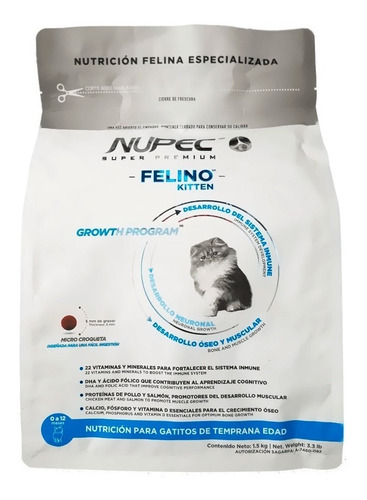 Felino Kitten Nupec 3 Kg - Alimento Para Gato