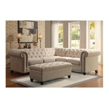 Sillon Rinconero Esquinero Chesterfield + Puff Regalo