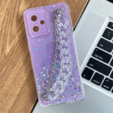 Funda Tpu Brillito Con Cadena Transparente Para Moto G54