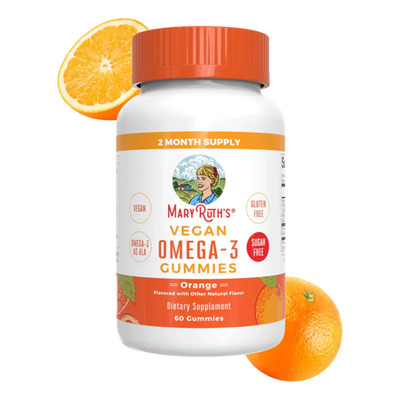 Omega 3 Vegano Mary Ruths Gomitas Naranja Sin Gluten Ácido Alfa-Linolénico | Meses sin interés