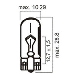 Lampara Posicion Y Stop - T10 W2,1x9,5d 12v 5w X10 Poli