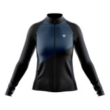 Jersey Ciclismo M/l Mujer Gw Half And Half Negro