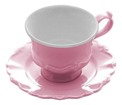 Xicara 200ml Para Chá Em Porcelana Wolff Fancy Rose