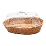 Cesta De Frutas De Vime, Imitação De Rattan 30cmx40cm