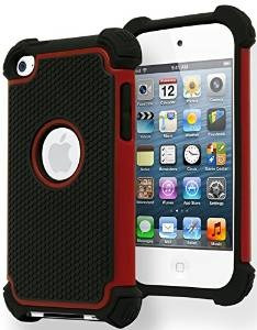 iPod Touch 4 Case, Bastex Híbrido Resistente Rojo Y Caja De 