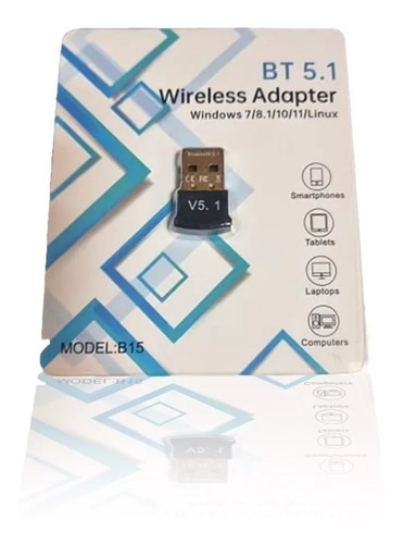 Adaptador Mini Bluetooth 5.1 Usb Nano Pc Laptop 20m