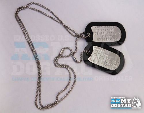 Chapas De Identificacion Militar Originales Dog Tags Usa