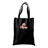 Bolsa Tote Bag Be Merry Artesanal Gabardina Bolsillo Bordado