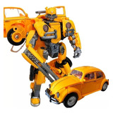 Carrinho Transformers Bumblebee Fusca Amarelo Brinquedo