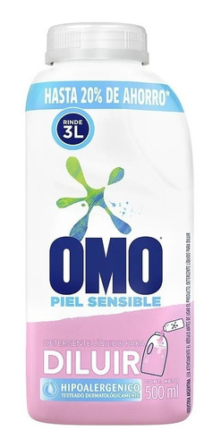 Detergente Liquido Piel Sensible Para Diluir Omo 500 Ml