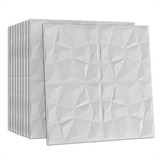 Pack 10 Laminas 3d Autoadhesivo Diamante Blanco 70x70 Muro