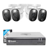 Swann - Sistema De 4 Cámaras De Seguridad De 4 Canales Dvr.