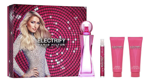 Paris Hilton Set 4 Piezas Electrify 100 Ml Edp Spray