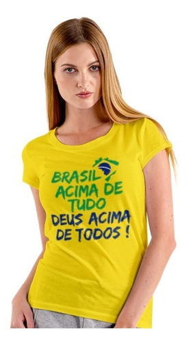 Babylook Bolsonaro Brasil Acima De Tudo Deus Acima De Todos 