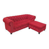 Sofa Chester Sillon Chesterfield 3 Cuerpos Esquinero  En Pan