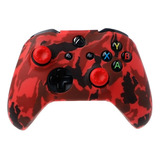 Silicona Cubierta Camuflado Rojo+ 2 Tapas Joystick Pr Xbox