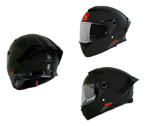 Casco Gp Para Moto Mt Helmets Thunder 4 Sv Certificado 