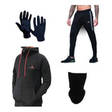 Conjunto Hombre! Campera Lycra +cuello Y Guantes Term- 6 Cuo