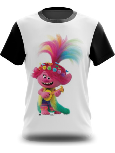 Camiseta Camisa Trolls, Rainha Poppy 02