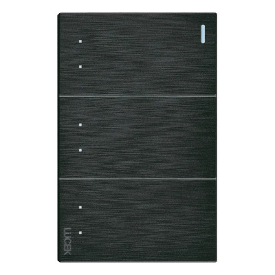 Placa Plana Con 3 Interruptores De Escalera Lucek Flat Color Negro Corriente Nominal 16 A Voltaje Nominal 250v | MercadoLibre