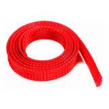 Malla Cubre Cable Piel De Serpiente Rojo 9mm X 10 Metros