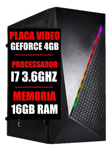 Pc Gamer Intel I7 3.6ghz / Geforce 4gb / 16gb Ram / Ssd 480g