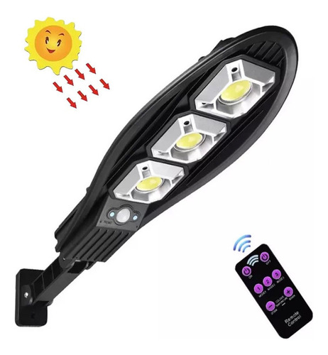 Potente Lámpara Reflectora Solar Led Pole De 100 W Con 3 Fu